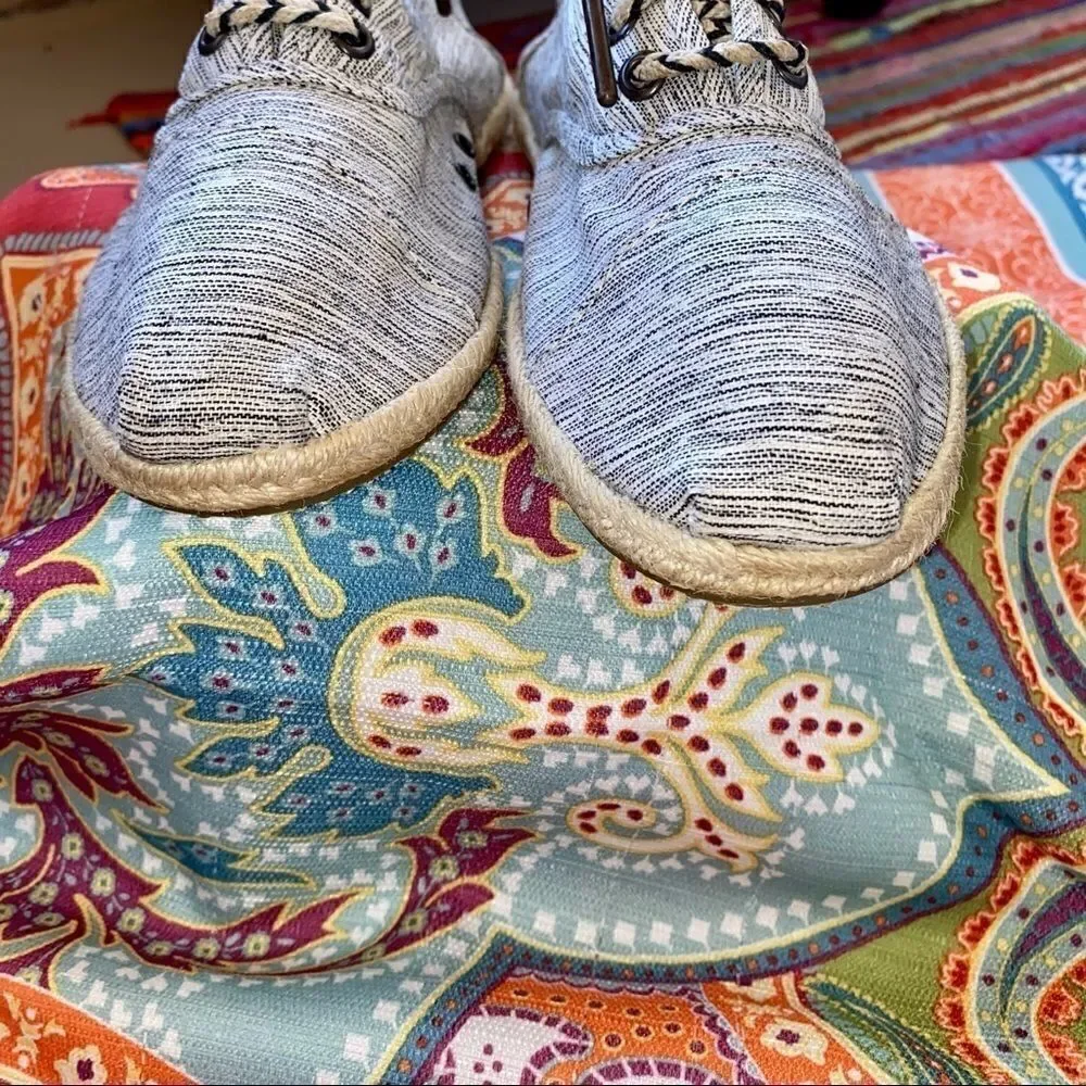 NEW TOM’S woven lace up espadrilles